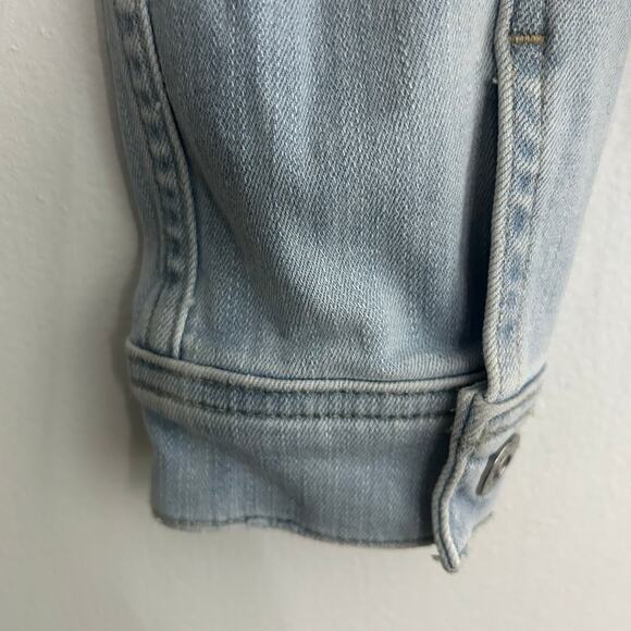 AG Adriano Goldschmied Denim Jean Button Front Trucker Jacket S Small NWOT - Picture 5 of 9